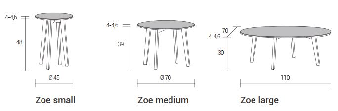 Zoe coffe table cm